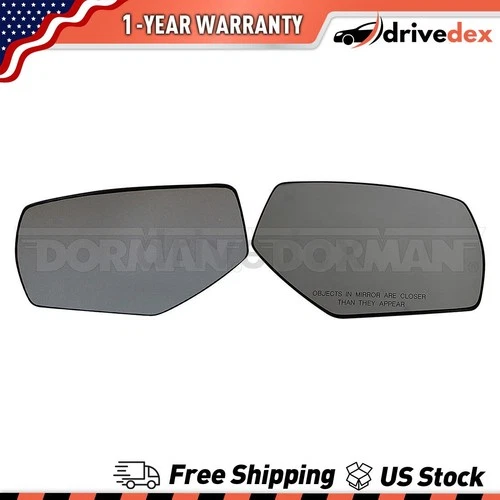 Pair Dorman - HELP Door Mirror Glass Fits 2014 2015 Chevrolet Silverado 1500