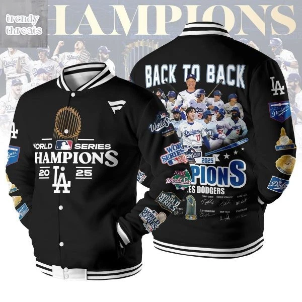 LA Dodgers Back To Back World Series Champions Baseball Jacket