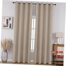 100 Blackout Window Curtains 84 inches 52"W x 84"L Pack of 2 Light Khaki