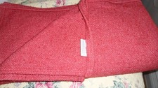 VINTAGE CANNON RIVER BY FARIBAULT MILLS RED TWEED WOOL BLEND BLANKET 84X90 USA