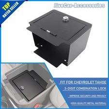 Armrest Vault Safe Box Password Lock Insert Tray for Chevy Suburban Tahoe 2024+