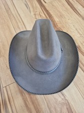 GORGEOUS VINTAGE JOHN B STETSON 4X BEAVER Silver Gray HAT SIZE 7 1/4
