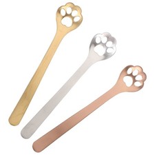  3 pièces 304 cuillère à café en acier inoxydable gâteau à dessert Mini cuillère