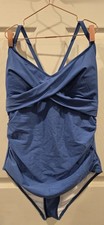 NWT Women's B2Prity Blue Swim Suit LARGE L One Piece Woman Bathing Swimming 16
