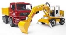 Camión volquete BRUDER con pala LIEBHERR escala: 1/16, 1/16, BRU2751