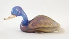 RARE Vintage ARCHIMEDE SEGUSO Italian Murano Art Glass Duck Sculpture PEIKIN NY