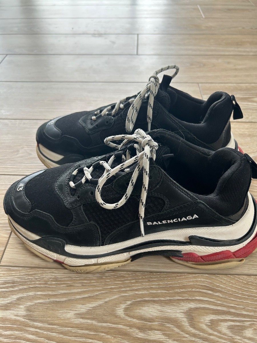 Size 10/ 43EU Balenciaga Triple S Red / Black / White | eBay