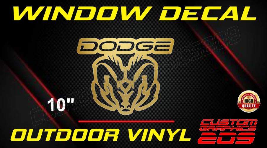 Calcomanía con logotipo DODGE RAM impermeable ORACAL 651 pegatina de vinilo para ventana de camión Foto 2 de 4