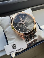 Invicta X Montres Prestige Men's Silver Rose Gold/Black Watch 40mm MPW-0073 New 