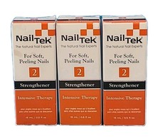  LOT OF 3  Nail Tek 2  STRENGTHENER Intensive Therapy For SOFT, PEELING NAILS