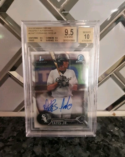 👀 Fernando Tatis, Jr 2016 Bowman Chrome 1st Bowman Auto BGS 9.5 AUTO 10!!! 🔥🔥