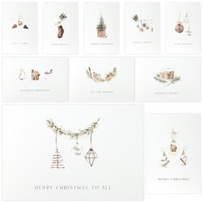 ZICOTO Beautiful Modern Rustic Christmas Cards Set of 20 - Incl. Bulk Envelop...