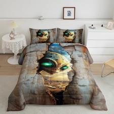 3D Alien Comforter Set for Kids - Outer Space Bedding Full Size