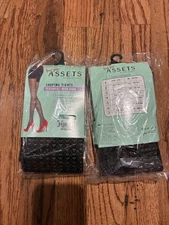 2 Pack Of Spanx Center Stage Pattern Shaping Tights In Size 3