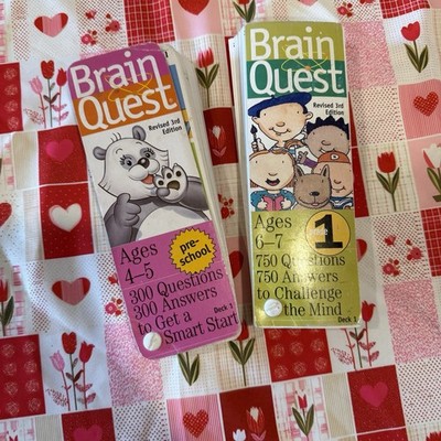Brain Quest 2 Packs Preschool & 1st Grade Ages 4-7 Questions & Answers Quiz Game
