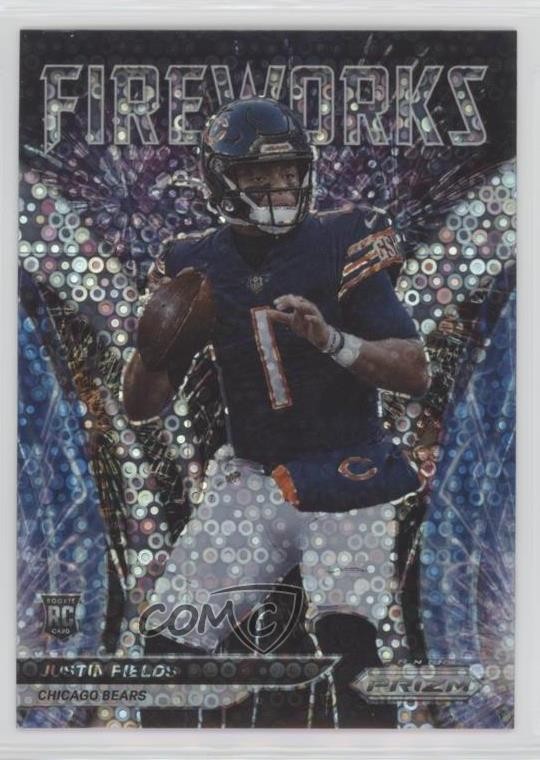 2021 Panini Prizm Fireworks No Huddle Prizm Justin Fields #F-24 1oa8