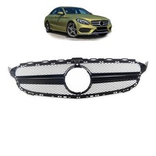 passend für Mercedes C Klasse W205 Kühlergrill Frontgrill schwarz + Frontkamera