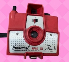 Cute Mod Vintage Imperial Mark XII Flash Camera - Red 1960s - Made In USA