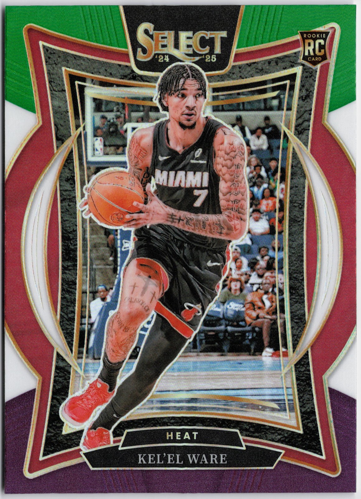 2024-25 Panini Select #66 Kel'el Ware Green White Purple Prizm RC Rookie