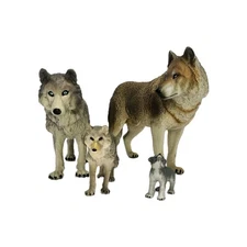 Safari LTD Wolf Lot Of 4 Realistic Wildlife Figures Nature BPA Free Toys Gifts 