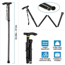 Travel Folding Trekking Hiking Pole,Collapsible Cane Adjustable Walking Stick