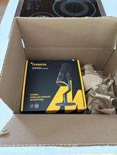 Maono PD100W Wireless Dynamic Desktop Microphone RGB Podcast Streaming Mic Black