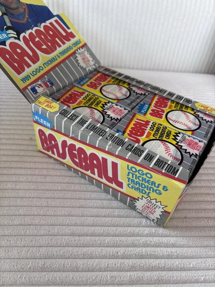 Восковая коробка 1989 Fleer Baseball 36 запечатанных упаковок Ken Griffey Jr RC Billy Ripken FF? - Изображение 3 из 4