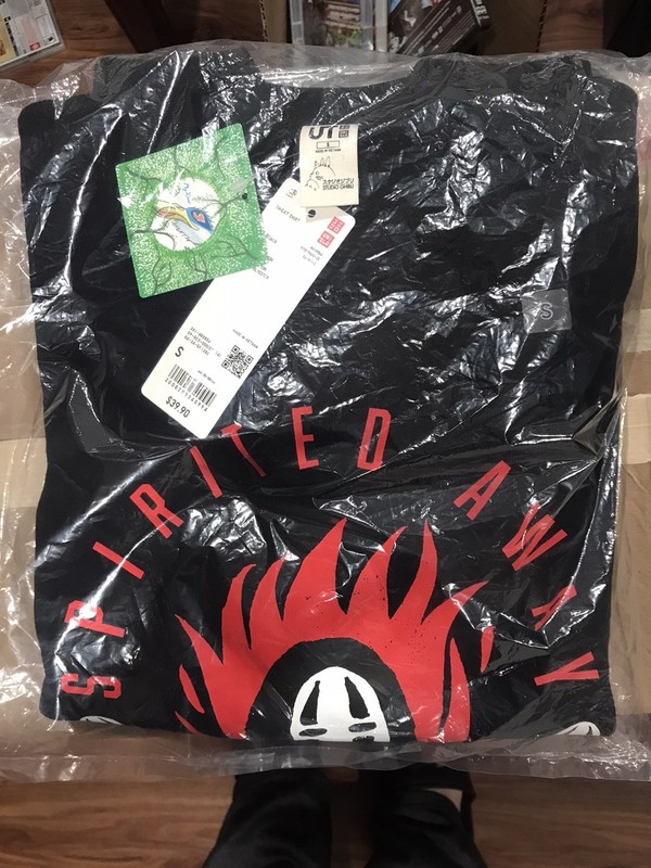 Uniqlo Studio Ghibli Spirited Away Sweatshirt Black Unisex 09 Black Small S Size