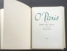 O Paris Pierre Mac Orlan, Maryand 15 Original...