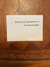 Vintage Kodak Kodalite Super-M 4 flashholder Manual