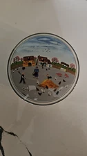 Villeroy & Boch Naif Design Laplau Porcelain Trinket Box Farmyard 6 Inch Round