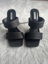 Primark Black Mule Heels Size 5, Soft Comfy Material, Worn Once