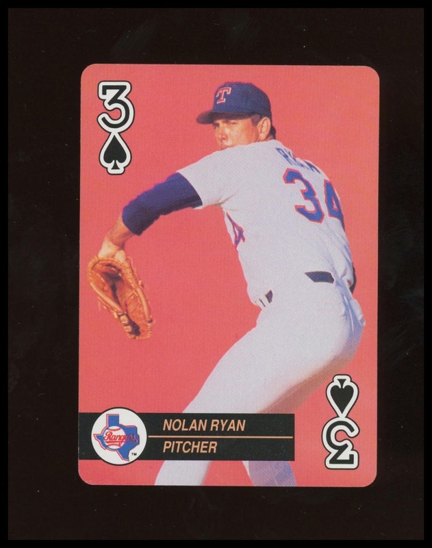 1992 US Playing Card Co Aces - 3 Spades - Nolan Ryan Baseball Card