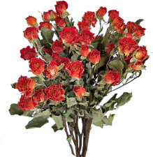Natural Dried Flowers Bouquet Orange mini Dried Roses for Wedding Table Vase Dec