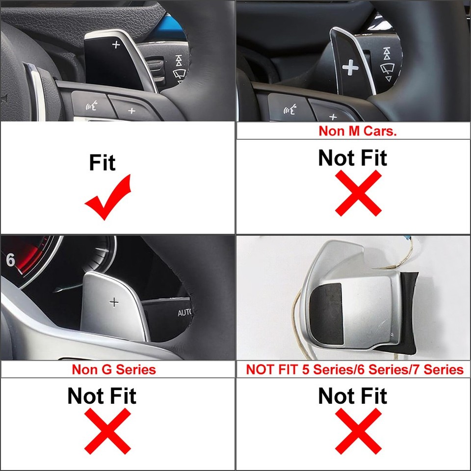 Steering Wheel Paddle Shifter Extension For BMW 1 2 3 4 5 6 7 Series X1 ...
