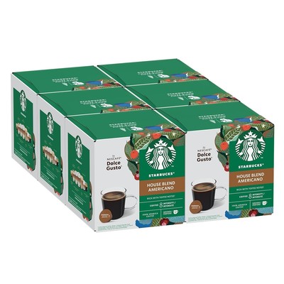 STARBUCKS House Blend Grande 6er Pack (6 x 12 Kapseln) DOLCE GUSTO Kaffeekapseln