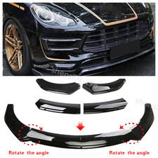 For Porsche Macan Gts Front Bumper Lip Spoiler Splitter Gloss Black Chin Us For Porsche Macan Gts Front Bumper Lip Spoiler Splitter Gloss Black Chin Us