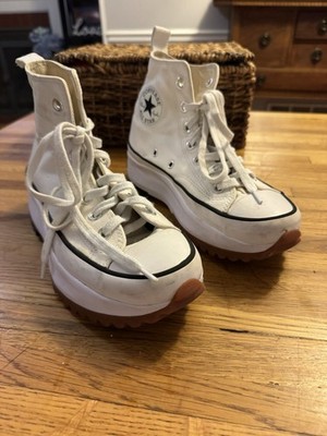 Converse Run Star Hike Platform High Top Sneaker Size M 5.5/ W 7 White 166799C