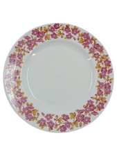 Piatto da pranzo in porcellana Ilmenau Graf von Henneberg motivo floreale oro rosa RDT