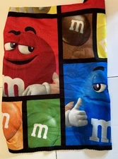 Official M&M’s World Blanket M&M's Candy World by Mars Fleece Throw 50"x60"
