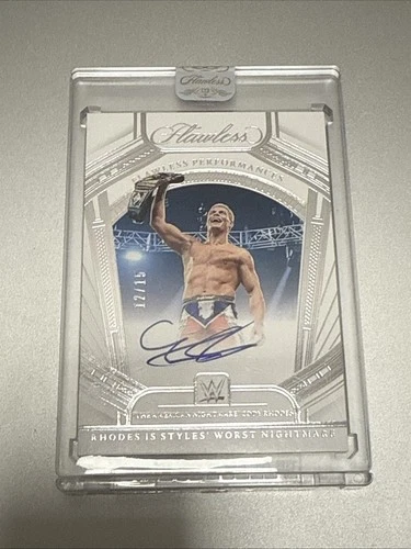 2024 Panini Flawless Cody Rhodes Auto 12/15 WWE Flawless Performances