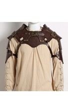 Steampunk Faux Leather Body Chest Harness w Shoulder Armors  Buckles Cosplay