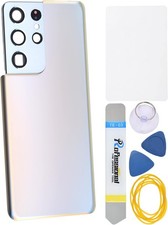 Phantom Silver Acrylic Glass Back Panel Cover Replacement for Samsung Galaxy