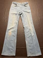 1970's Levi's 520 Orange Tab 30x34 Tapered Jeans MiUSA Vintage Talon Zip