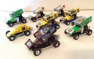 7 GMP 1:50 Scale Sprint Cars Kinser Swindell Schatz Haudenschild 1 Stewart 1:64