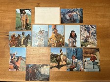 12 Alte Karl May Filme Postkarten Winnetou Lex Barker bunt Konvolut ungelaufen