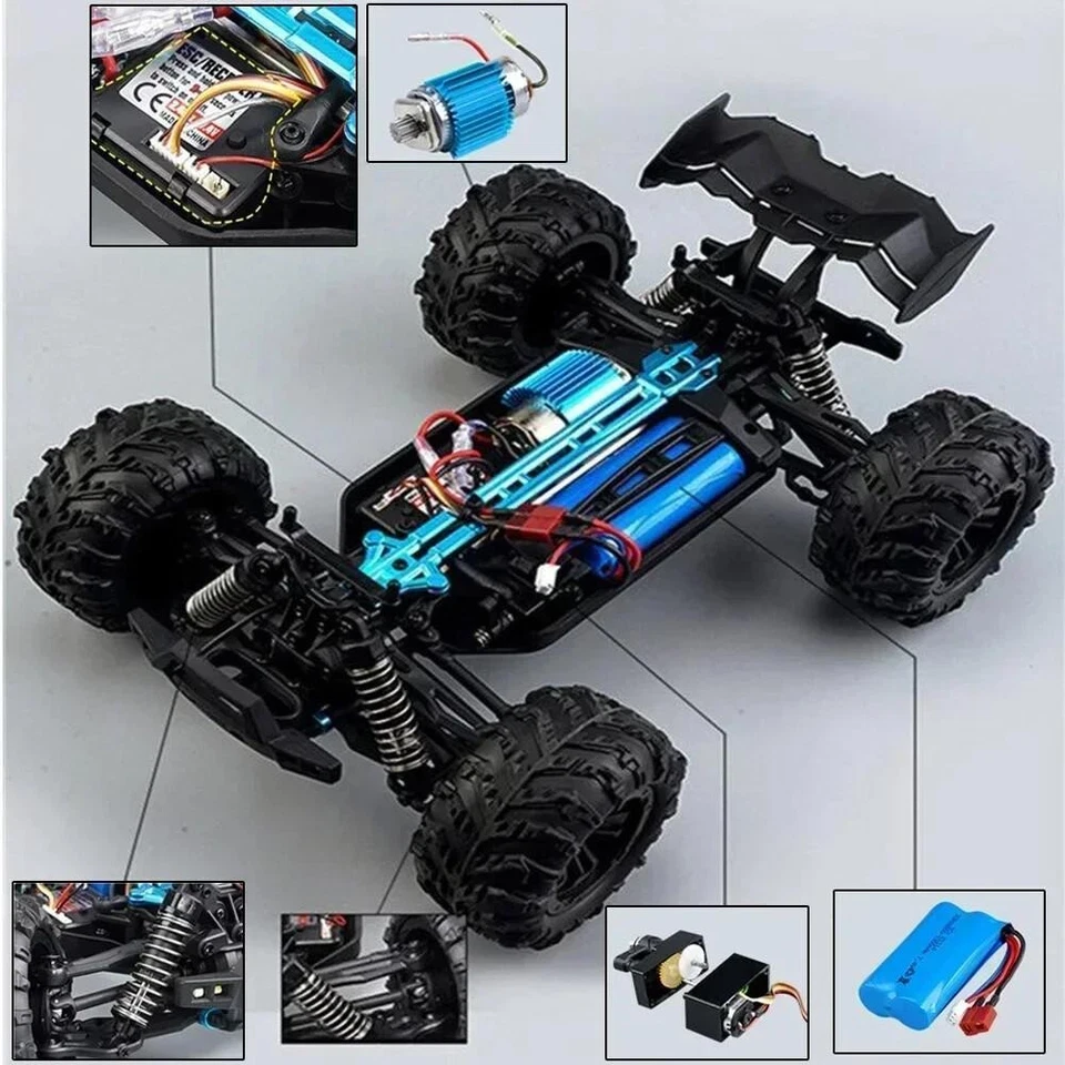 1:16 Rc Car 50km/h High Speed 4wd Remote Control Car 2.4g Off Road Monster Truck - Image 3 of 4
