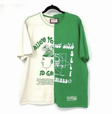 CHNGE Allow Yourself To Grow Green White ￼ Graphic Tshirt M Personal Development