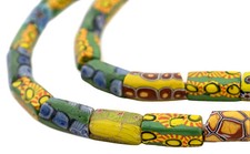 Cuentas antiguas venecianas Millefiori africanas comerciales #16482 10 mm Ghana multicolor