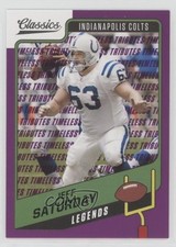 2021 Panini Classics Legends Timeless Tributes Purple 40/50 Jeff Saturday 9v7